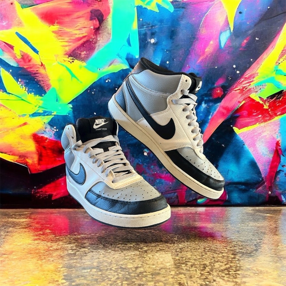 Nike Men’s Court Vision Mid Sneaker Gray Size 9.5 M